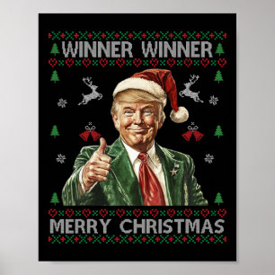 Poster Gagnante Joyeux Noël Trump Père Noël Ugly Swe