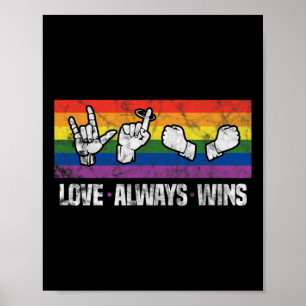 Poster Gagnera toujours Assie Sourde Conscience Lgbt Gay 