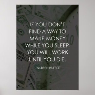 Poster Gagnez de l'argent pendant que vous dormez ou trav