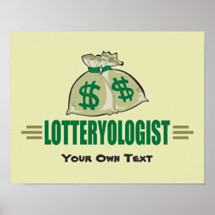 Poster Gagnez la Loterie ! Joueur de loterie amusant