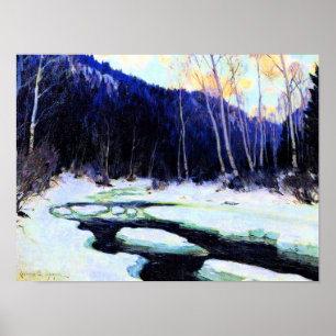 Poster Gagnon - Le dégel de la rivière, art raffiné