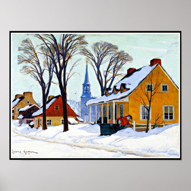 Poster Gagnon - Matin d'hiver, Baie-Saint-Paul (Devant)