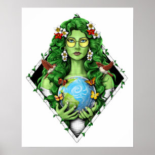 Poster Gaia Mère Déesse Terre