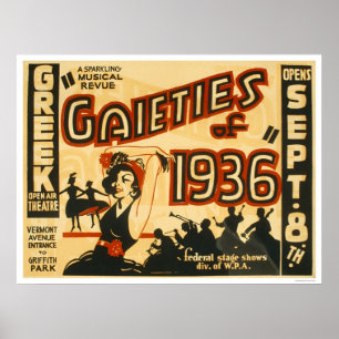 Poster Gaieties Revue musicale 1936 WPA