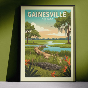 Poster Gainesville Floride vintage