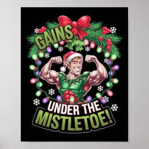 Poster Gains de drôle de lutin de Noël à la salle de spor