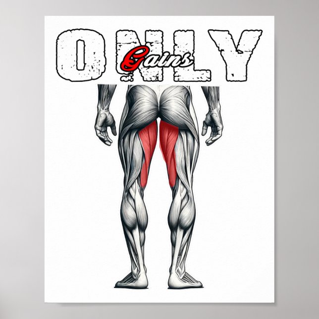 Poster Gains Seulement La Salle De Fitness D'Entraînement (Devant)
