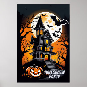 Poster Gala hanté, fête d'Halloween