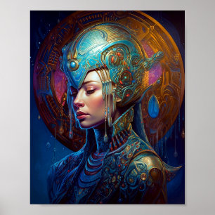 Poster Galactique Queen Science Fiction Imaginaire Art