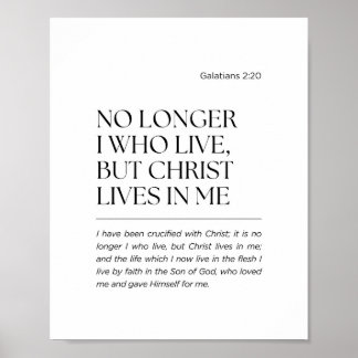 Poster Galates 2:20 Christ vit en moi