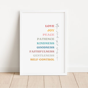 Poster Galates 5:22-23 Fruit de l'Esprit