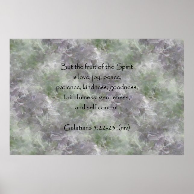 Poster Galates 5:22-23 ~ Fruit de l'Esprit (Devant)