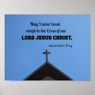 Poster Galates 6:14 Je ne me vante jamais