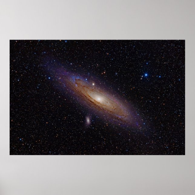 Poster Galaxie Andromeda prise avec filtre Alpha hydrogèn (Devant)