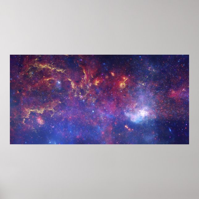 Poster Galaxie brillante dans l'espace (Devant)