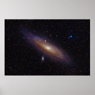 Poster Galaxie d'Andromeda prise avec filtre Alpha à hydr
