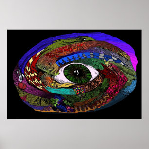 Poster Galaxie de chaîne d'esprit