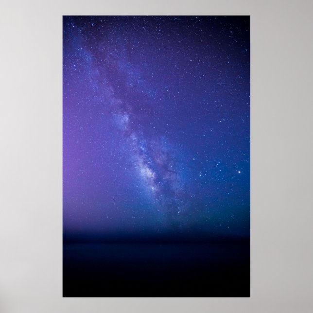 Poster Galaxie de la Voie Lactée Bleue (Devant)