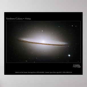 Poster Galaxie de sombrero, le plus grand de Hubble de