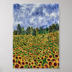 Poster 'Galaxie de tournesol' par Thom Glace