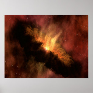 POSTER GALAXIE EXTRAORDINAIRE AUX ÉTOILES LUMINEUSES