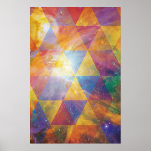 Poster Galaxie géométrique