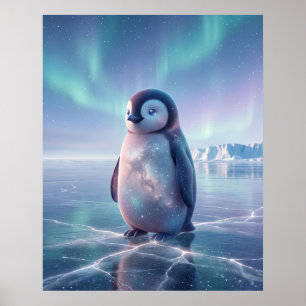 Poster Galaxie Pingouin Étoile Rivage