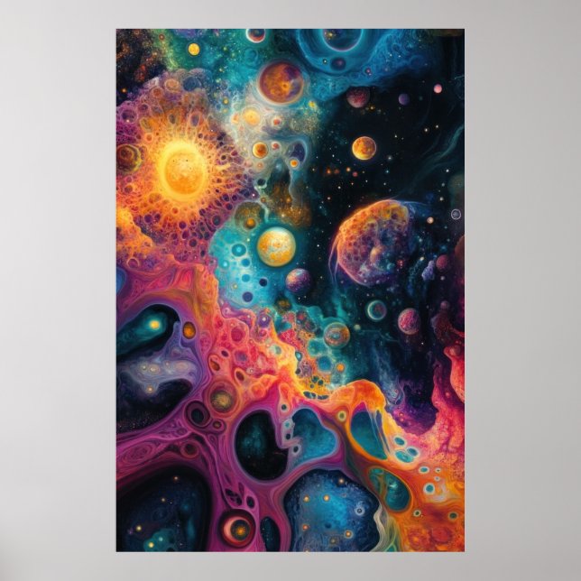 Poster Galaxie psychédélique (Devant)