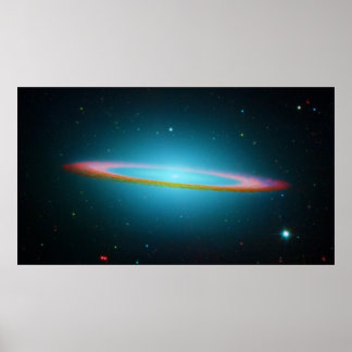 Poster Galaxie Sombrero dans la lumière infrarouge