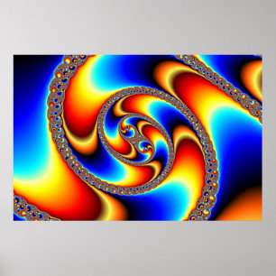 Poster Galaxie spirale - Art fractal