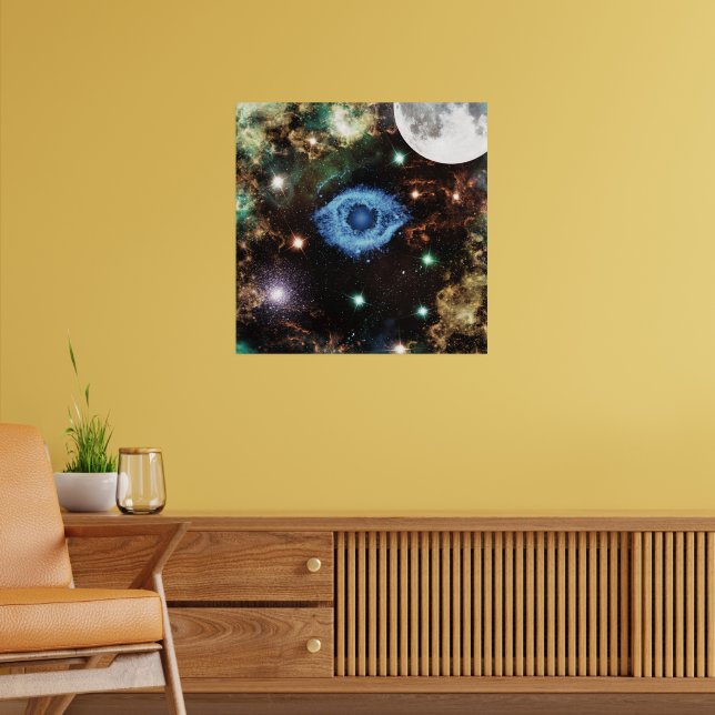 Poster Galaxie spirale céleste Nebula Cluster Stars Étinc (Salon 2)