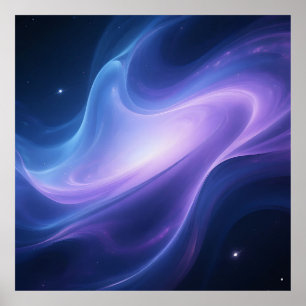 Poster Galaxie spirale de nébuleuse cosmique abstraite