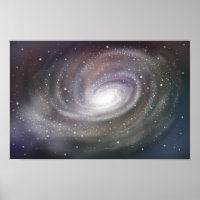 Galaxie spirale fantastique brillant dans l'espace