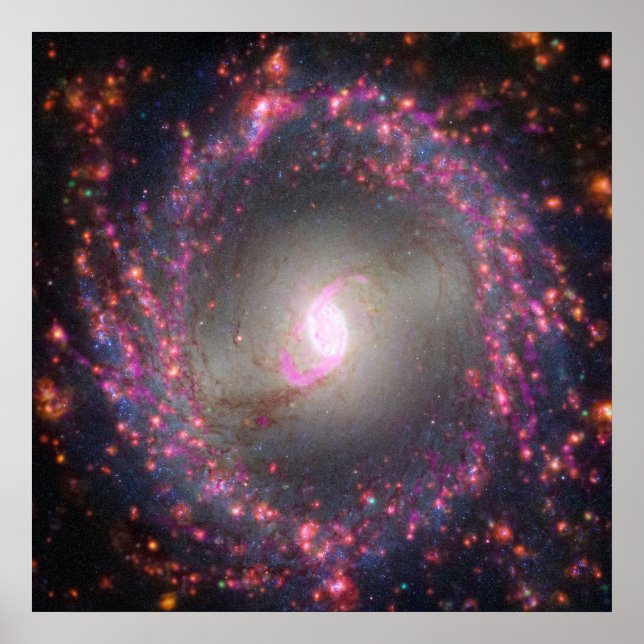 Poster Galaxie Spirale Ngc 3351. (Devant)