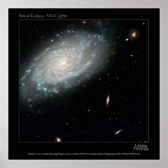 Poster Galaxie spirale NGC 3370 (Devant)