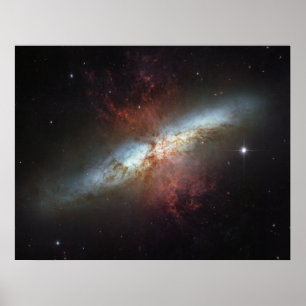 Poster Galaxie Starburst M82