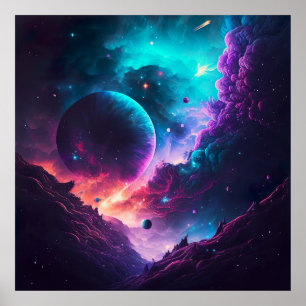 Poster Galaxie violette