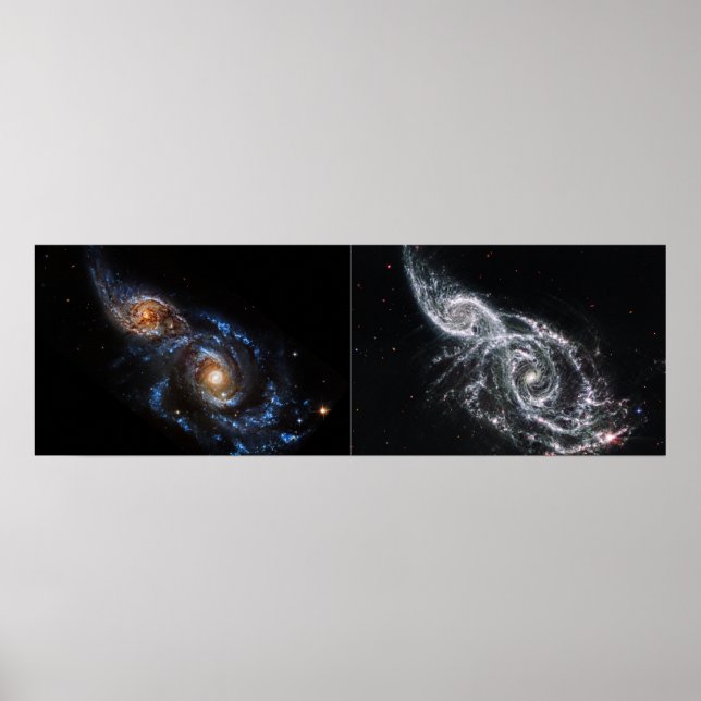 Poster Galaxies IC 2163 et NGC 2207 (Devant)