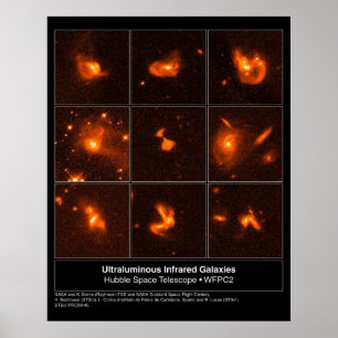 Poster Galaxies infarrées Hubble Photo