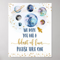 Galaxy Blue Gold Blast Of Fun Birthday Favoriser S