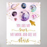 Galaxy Pink Gold Vous Êtes Mes Étoiles Sun Moon