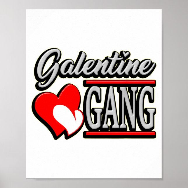 Poster Galentine Gang Funny Valentines Day With The Gir  (Devant)