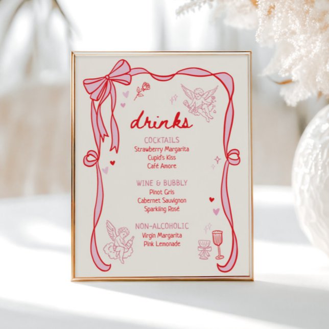 Poster Galentine's Day Party Downloadable Drinks (Créateur téléchargé)