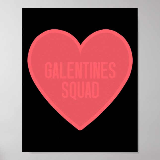 Poster Galentines Day Squad Bff Valentines Day Friendship (Devant)
