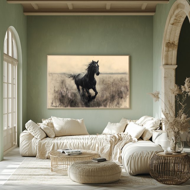 Poster Galerie du cheval Majestic dans la nature - Monoch (Créateur téléchargé)