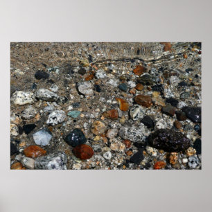 Poster Galets de granit dans le lac Tenaya à Yosemite