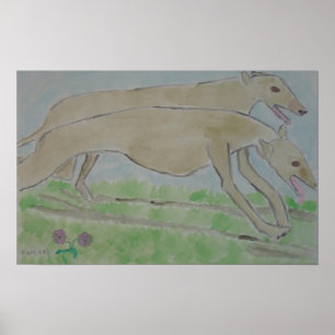 Poster galgo/greyhound