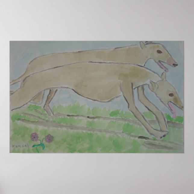 Poster galgo/greyhound (Devant)