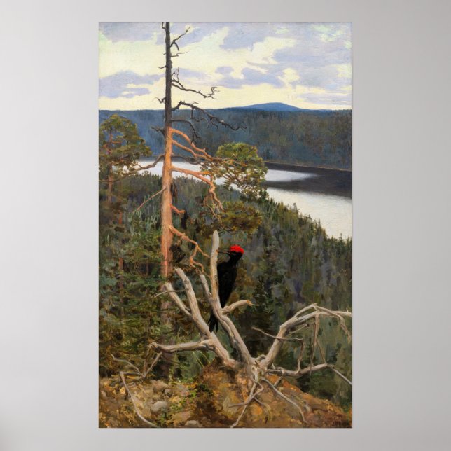 Poster Gallen-Kallela - Grand pic noir 1894 (Devant)