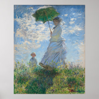 poster gallery art woman with a parasol